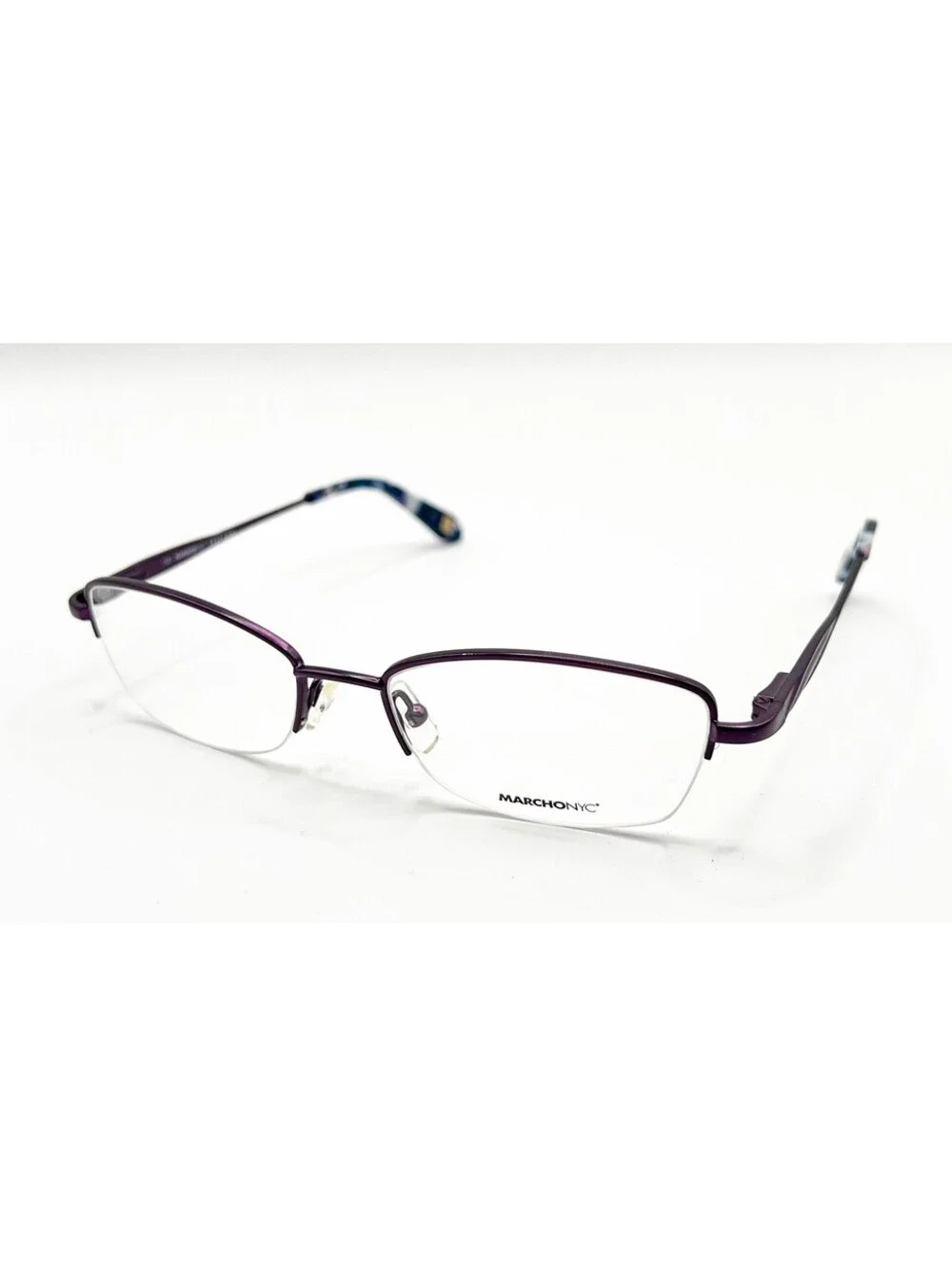 Marchon Nyc Waldorf 505 Purple Blue Authentic Eyeglasses 51-17-135